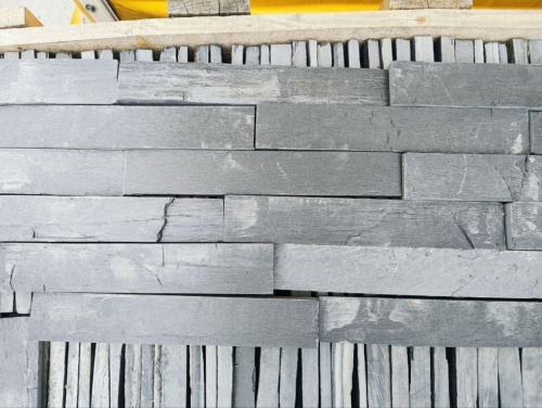 Плитка чёрная из натурального камня фасадная 30 см * 5 см, толщина 7 мм -30 мм купить в Чистополе