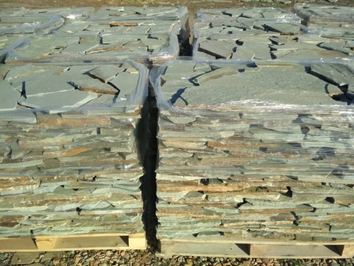 Плитняк златолит зелёный для цоколя, отмостки купить в Чистополе