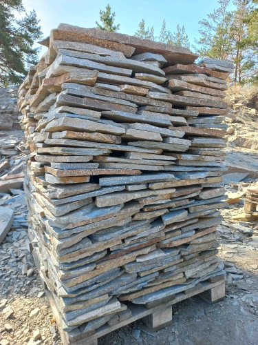 Плитняк златолит серебристый для цоколя, отмостки купить в Чистополе