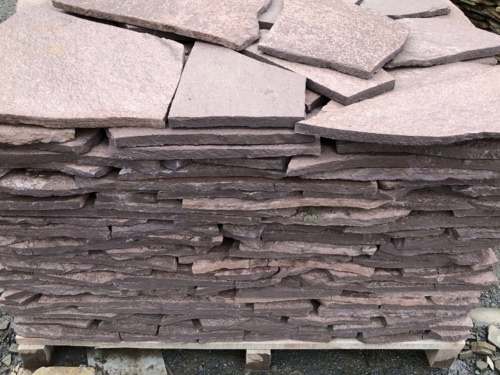 Плитняк лемезит бордовый для облицовки цоколя 20-25 мм  купить в Чистополе