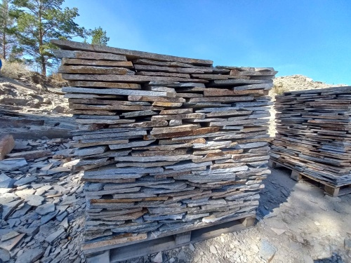 Плитняк златолит серебристый для фасада купить в Чистополе