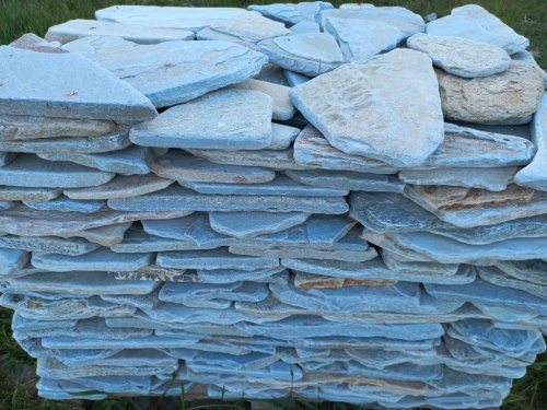 Плитняк златолит зелёный галтованный для цоколя купить в Чистополе