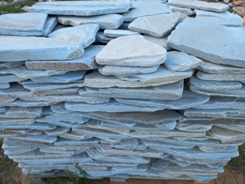 Плитняк златолит зелёный галтованный для цоколя купить в Чистополе